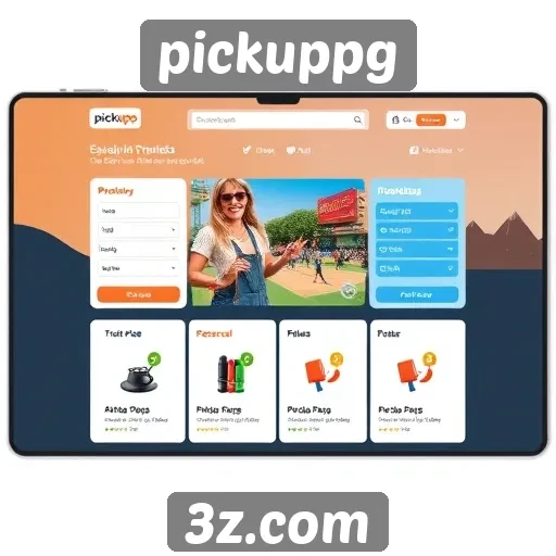 Interface do usuário no site pickuppg
